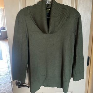 Olive green cowl neck sweater